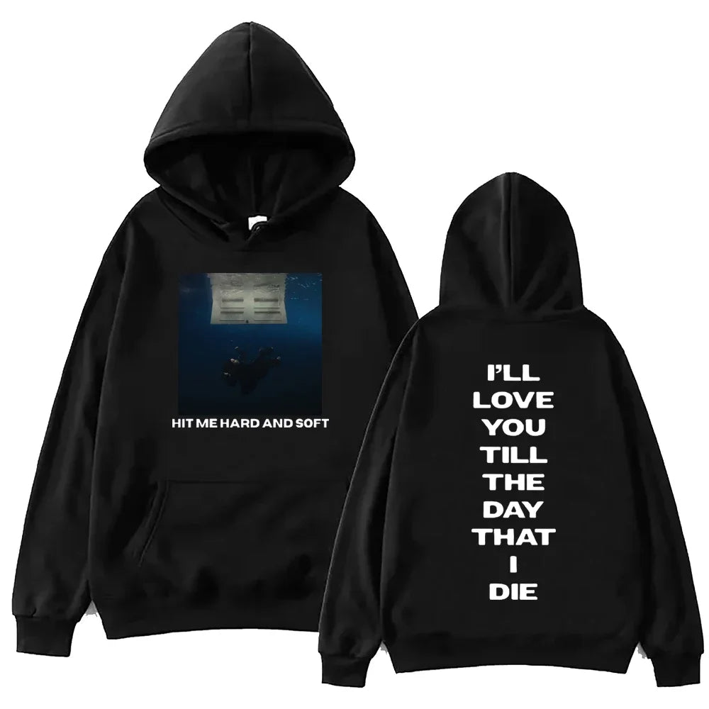 HIT ME HARD AND SOFT Cover Pullover Hoodie