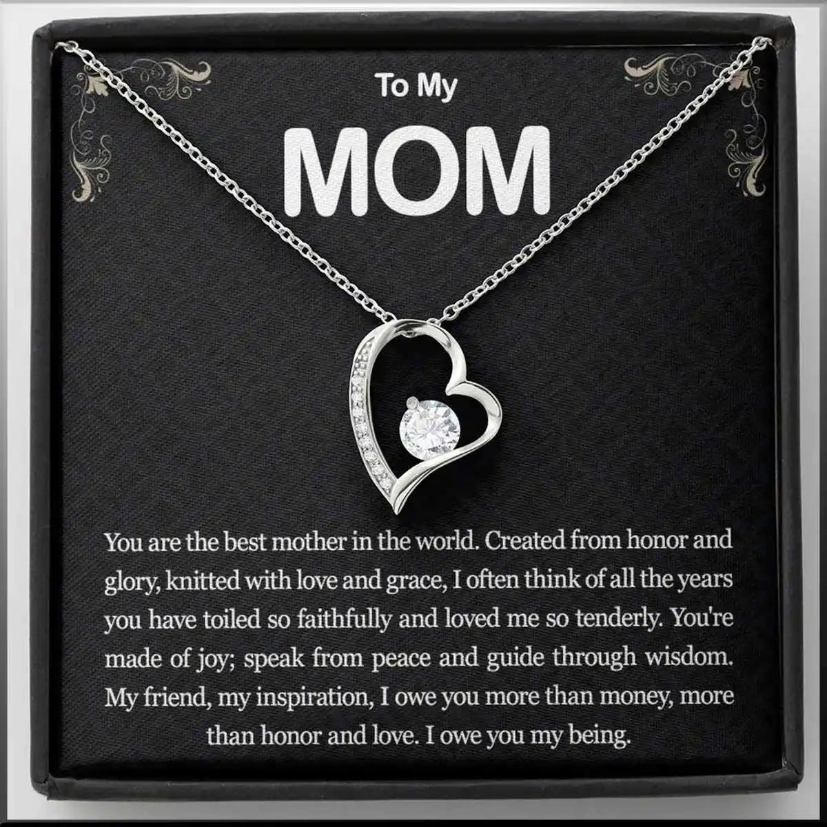 To My Mom – I Love You Forever Necklace
