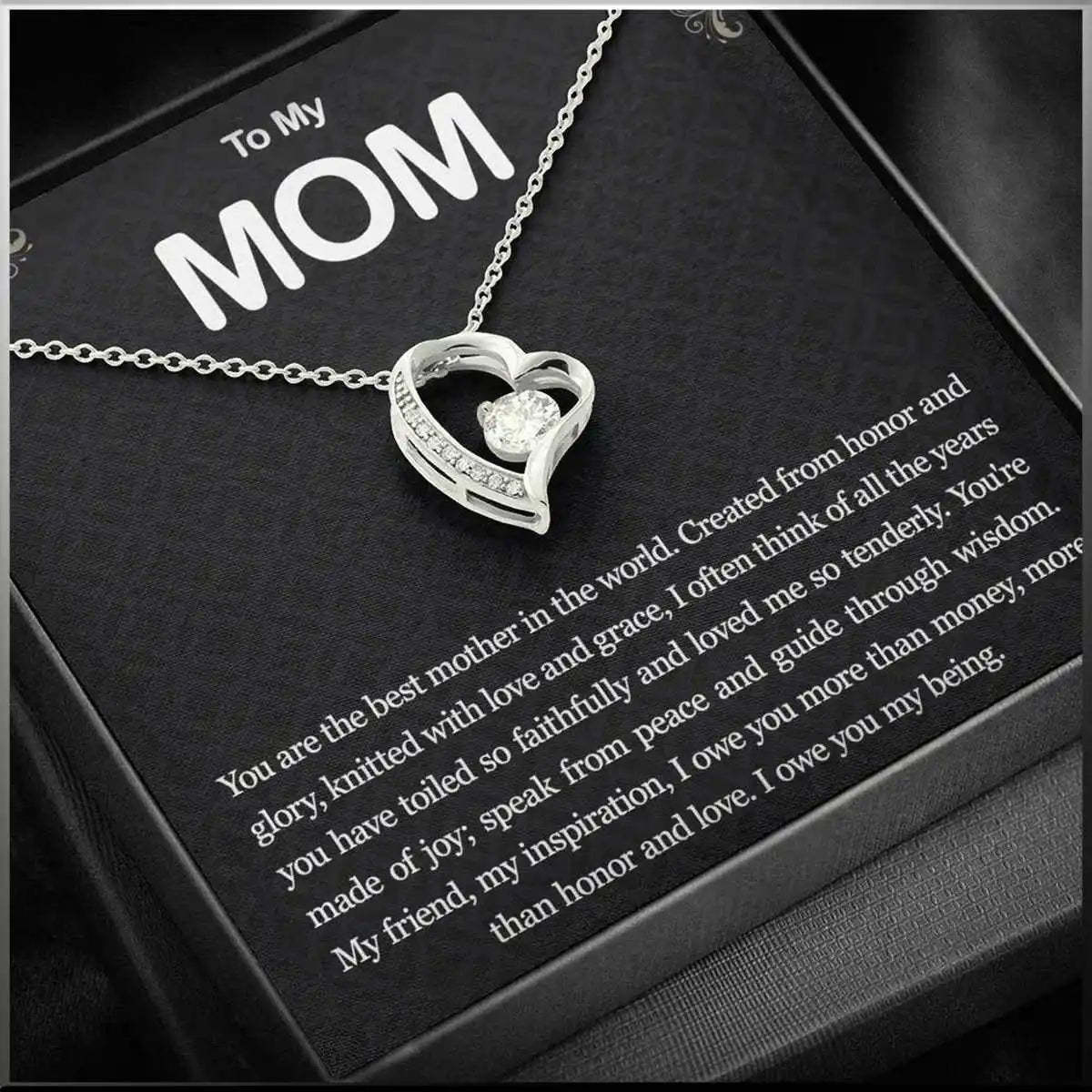To My Mom – I Love You Forever Necklace