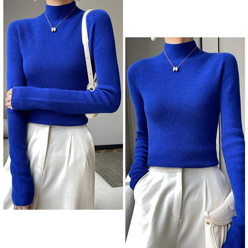 Cashmere Knitted Turtle Neck