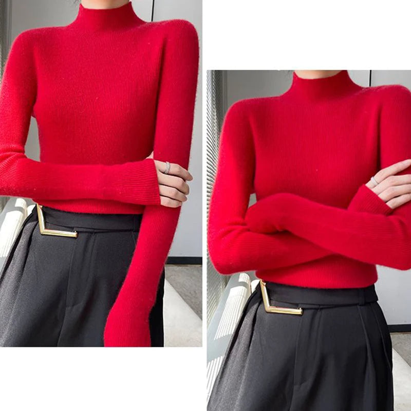 Cashmere Knitted Turtle Neck