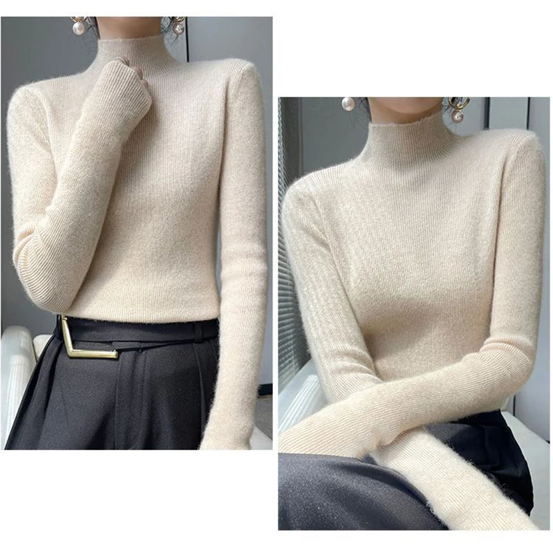 Cashmere Knitted Turtle Neck