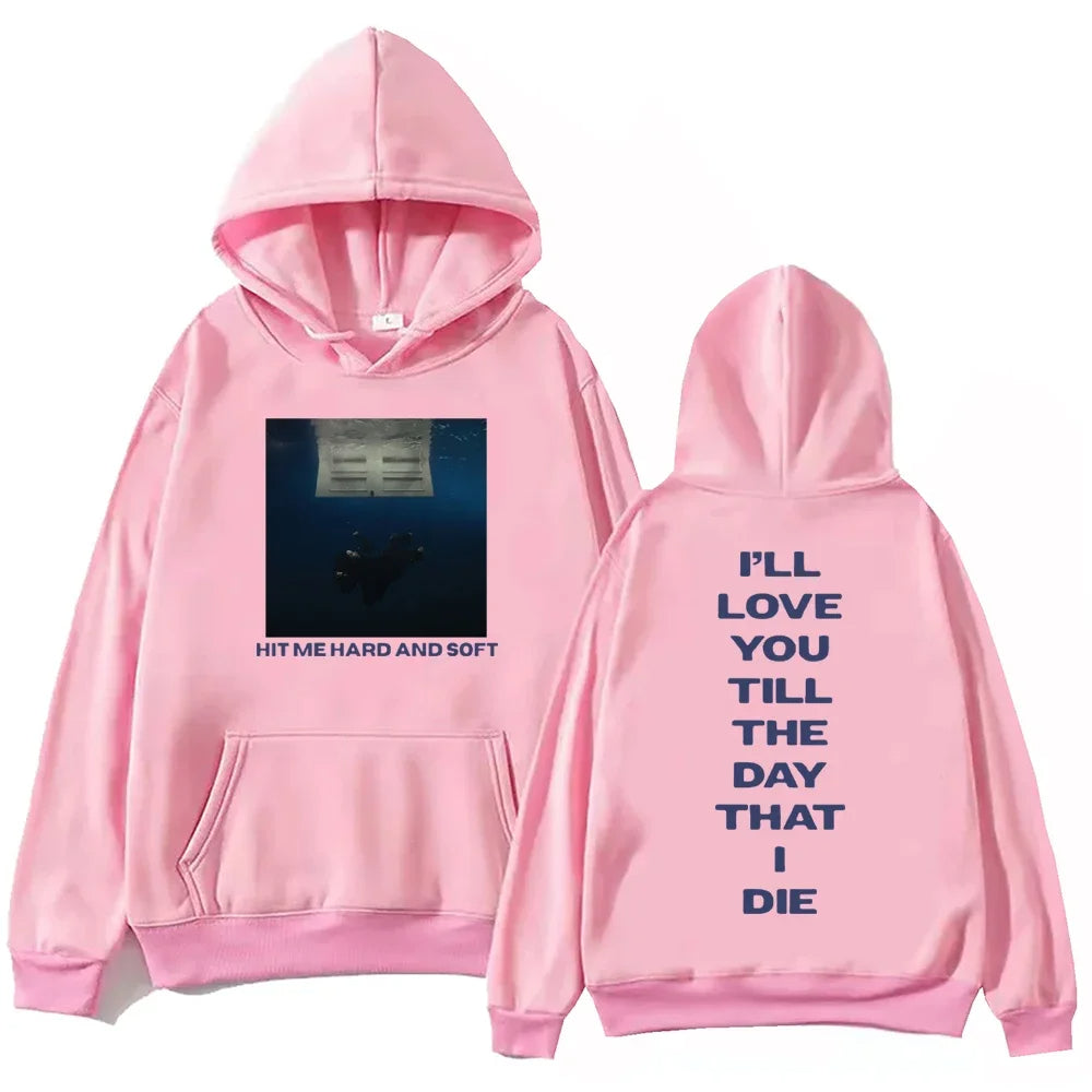 HIT ME HARD AND SOFT Cover Pullover Hoodie