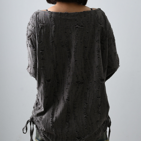 Y2K Star Distressed Sweater