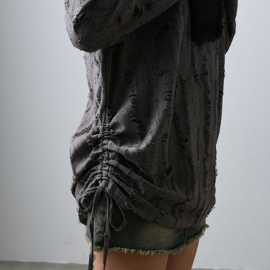 Y2K Star Distressed Sweater