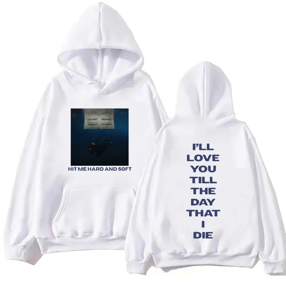 HIT ME HARD AND SOFT Cover Pullover Hoodie