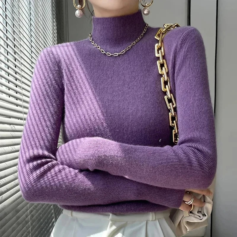 Cashmere Knitted Turtle Neck