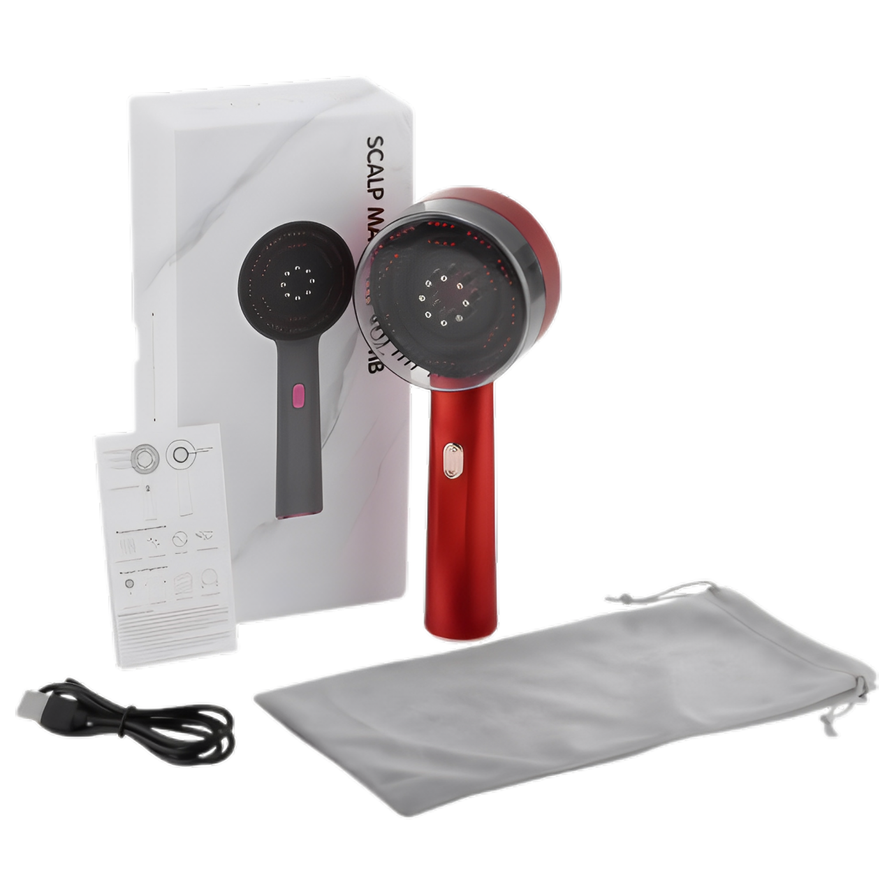 Therma Grow Electric Hair Massage Brush: Stimulate Hair Growth