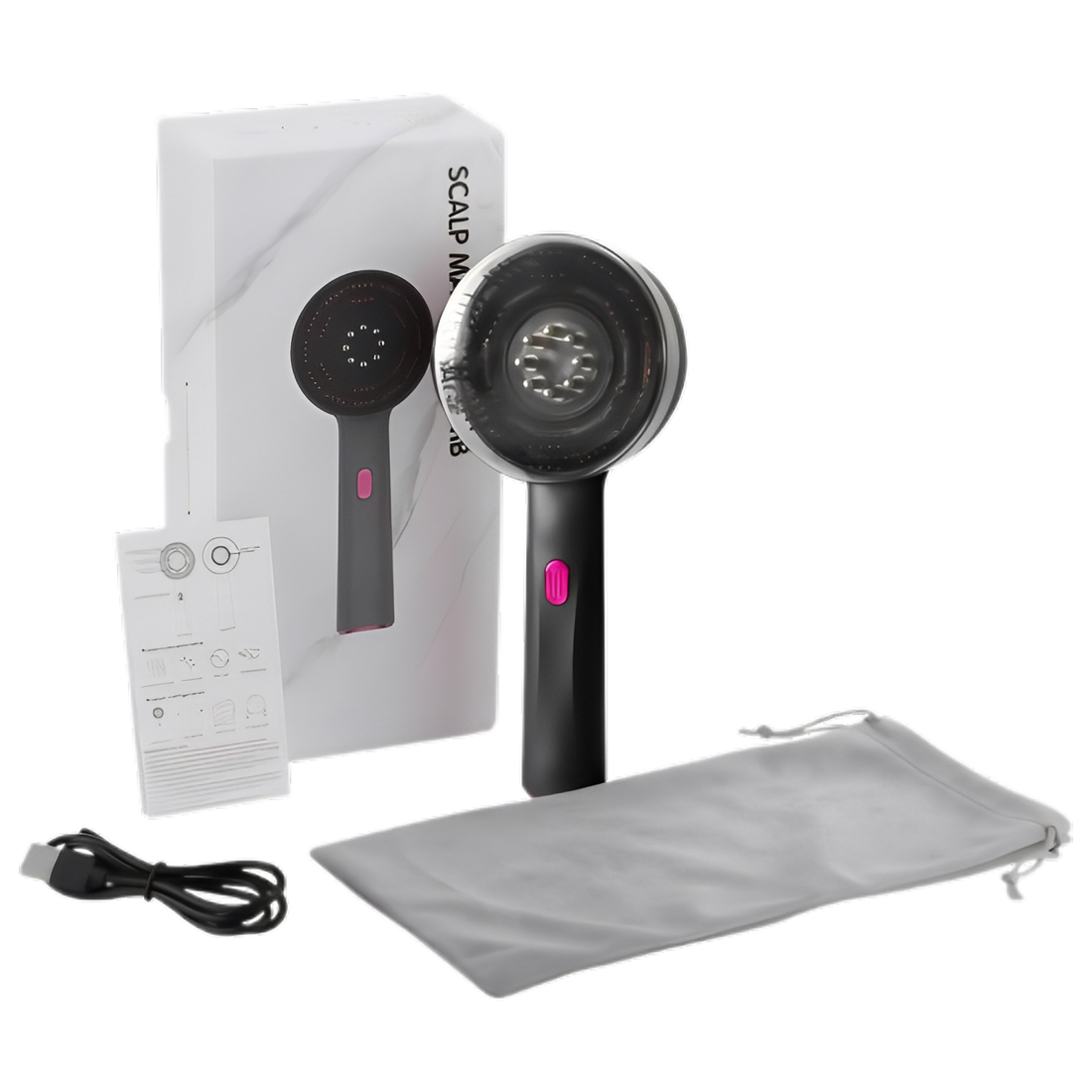 Therma Grow Electric Hair Massage Brush: Stimulate Hair Growth