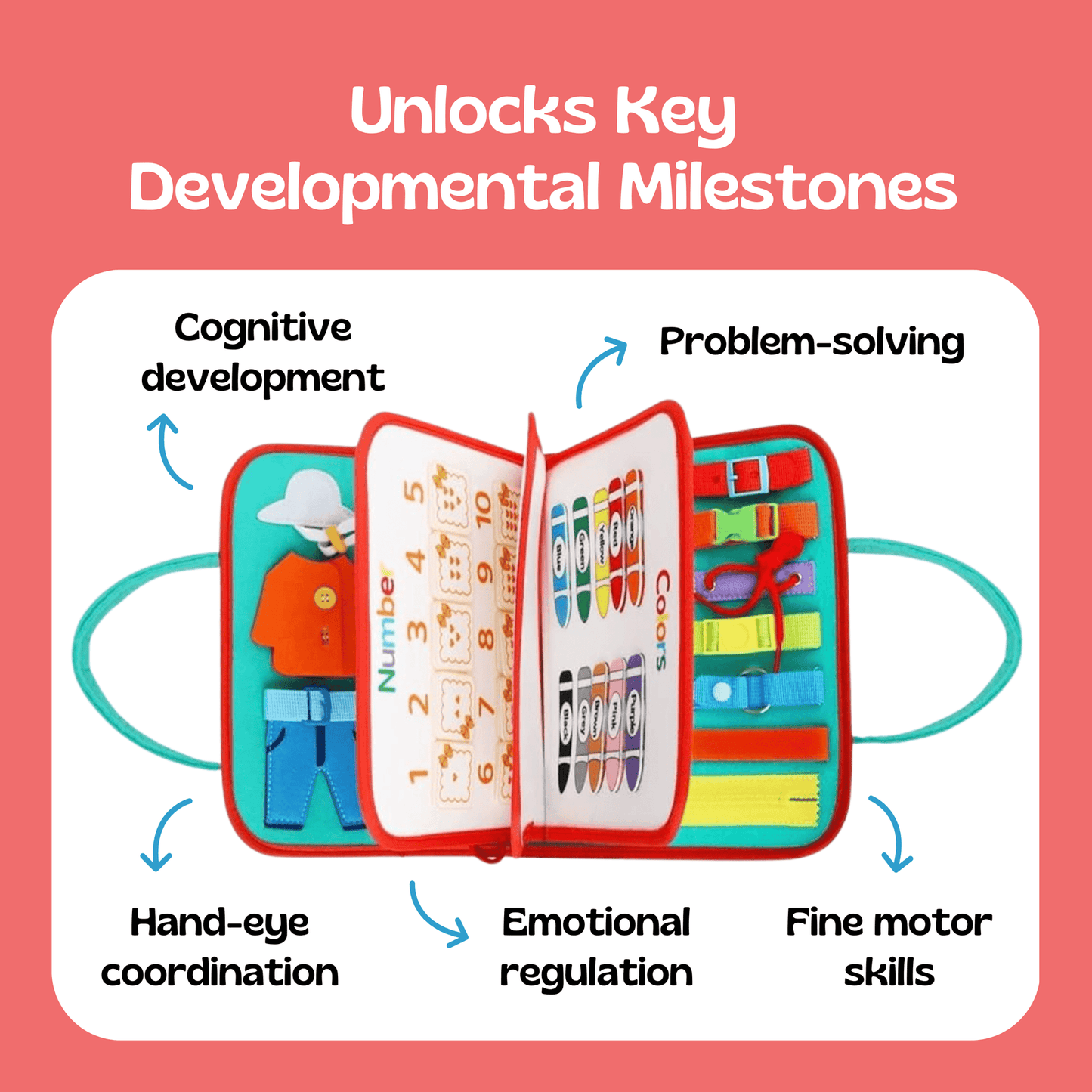TibaToes™ Montessori Busy Board