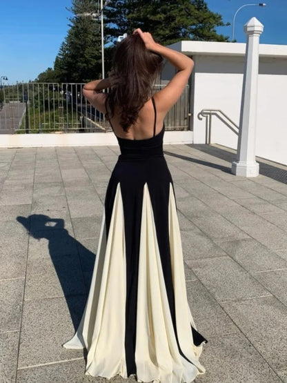 Pleated Spaghetti Strap Maxi Dress