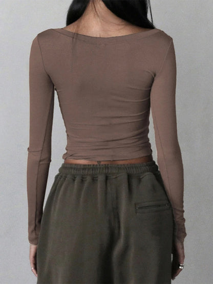 Soft Moss Whipped Henley Top